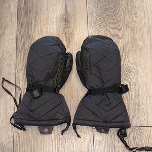 Burton Black Mittens with Straps LG